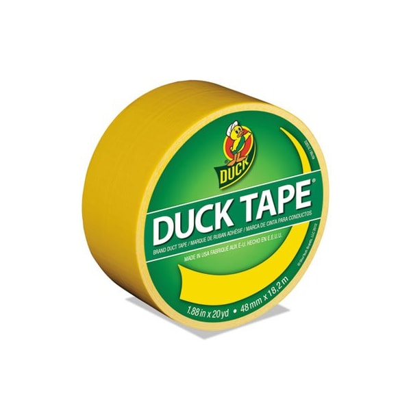 Shurtech Brands Duck, COLORED DUCT TAPE, 3in CORE, 1.88in X 20 YDS, YELLOW 1304966 - main